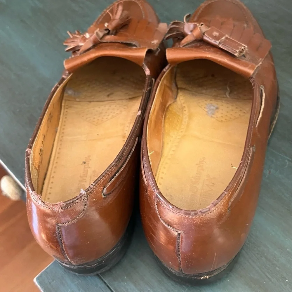Johnson & Murphy Cellini tassle loafers tan men’s  10.5